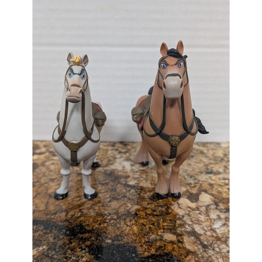 Disney Tangled Fidella and Maximus Horse Figures 4" PVC Cake Toppers